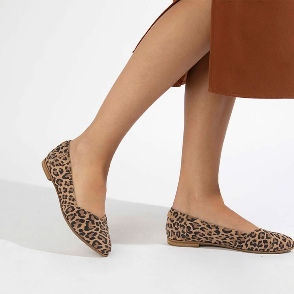 NEW IN BOX - TOMS Julie Leopard Print Suede | 8.5